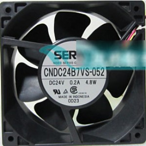 SERVO CNDC24B7VS-052 24V 0.2A 4.8W 3wires cooling fan